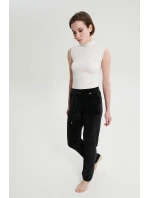 Sametové kalhoty s nízkým pasem model 20515799 - Vamp Sametové kalhoty s nízkým pasem model 20515799 - Vamp