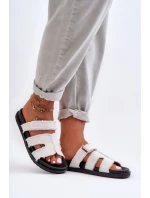 Damskie Klapki Materiałowe Na Rzep Białe Lamirose Damskie Klapki Materiałowe Na Rzep Białe Lamirose