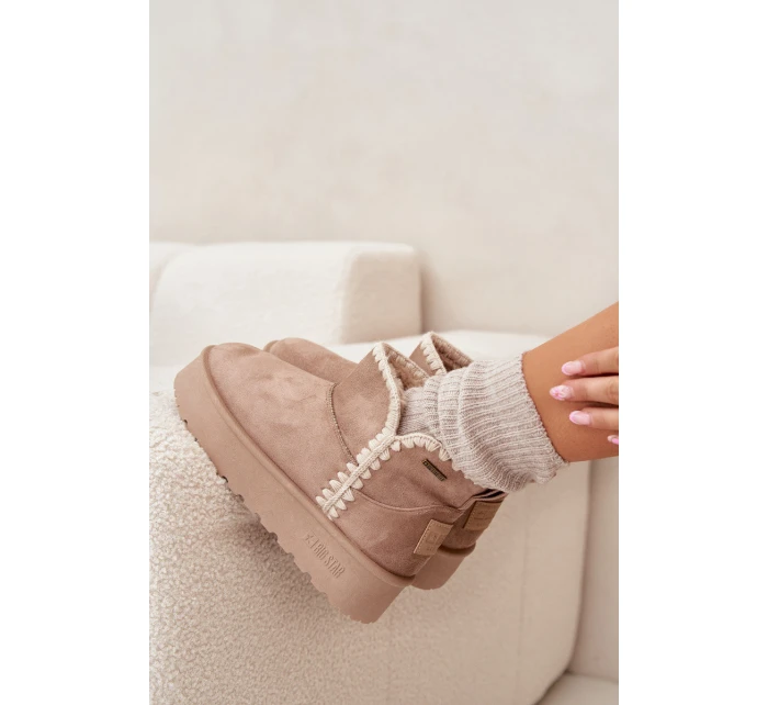 Dámské Sněhule Na Platformě S Big Star Béžové model 21705869 - Big Star Shoes Dámské Sněhule Na Platformě S Big Star Béžové model 21705869 - Big Star Shoes