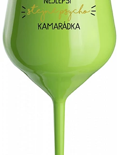 NAJLEPŠIA ROVNOSŤ PSYCHO KAMPANE - zelený nerozbitný pohár na víno 470 ml
