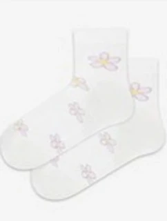 TENKÉ PONOŽKY FARBA 2-6 ROKOV DIEVČATÁ BIELA 24-26