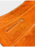 Dámská plyšová vesta v neonově oranžové barvě model 18366101 - J.STYLE Dámská plyšová vesta v neonově oranžové barvě model 18366101 - J.STYLE