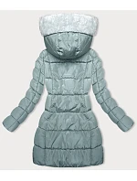 Zimní bunda v mátové barvě s kapucí model 21246049 - LHD Zimní bunda v mátové barvě s kapucí model 21246049 - LHD