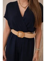 Kombinéza s ozdobným opaskom v páse námornícka farba Kombinéza s ozdobným opaskom v páse námornícka farba