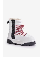 Śniegowce Damskie Na Grubej Podeszwie Wegańskie D.Franklin DFSH371007 Białe