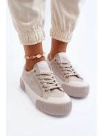 Dámské tenisky na tlusté podrážce model 21650049 šedé - Lee Cooper Dámské tenisky na tlusté podrážce model 21650049 šedé - Lee Cooper