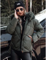 prošívaná dámská zimní bunda s kapucí zelená Dstreet model 21981059 - FashionStreet prošívaná dámská zimní bunda s kapucí zelená Dstreet model 21981059 - FashionStreet