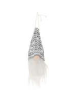 DEKORATÍVNY PRÍVESOK SANTA CLAUS 11CM FLITRE SIVÉ