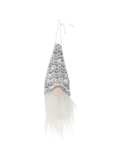 DEKORATÍVNY PRÍVESOK SANTA CLAUS 11CM FLITRE SIVÉ