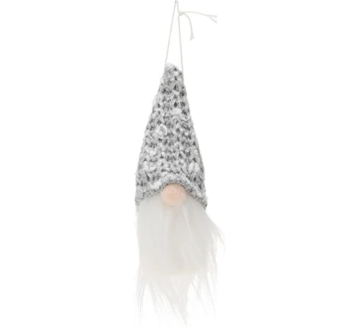 DEKORATÍVNY PRÍVESOK SANTA CLAUS 11CM FLITRE SIVÉ