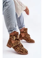 Dámské Kotníkové Boty Lu Boo Semišové s model 21516977 Leopard Rock Girl - Boto Dámské Kotníkové Boty Lu Boo Semišové s model 21516977 Leopard Rock Girl - Boto
