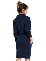 Šaty s rukávy béžové model 15102787 - BeWear