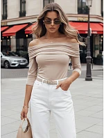 dámská pruhovaná halenka béžová Dstreet model 21976248 - FashionStreet dámská pruhovaná halenka béžová Dstreet model 21976248 - FashionStreet