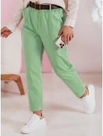 Dámske ležérne nohavice s opaskom SOFELIA svetlozelená FashionStreet UY2506 Dámske ležérne nohavice s opaskom SOFELIA svetlozelená FashionStreet UY2506