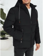 Pánská prošívaná zimní bunda s kapucí černá Dstreet model 21991468 - FashionStreet