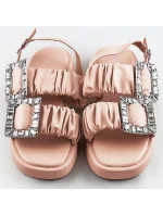 Béžové dámské sandály se zirkony model 17352412 - Mix Feel