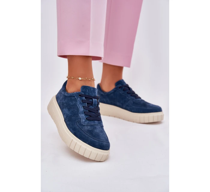 Semišové Dámské Tenisky Na Platformě model 21697031 - EVENTO