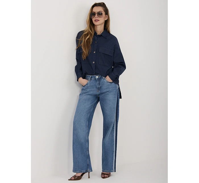 Spodnie model 22041103 ciemny niebieski - FPrice