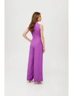 K184 Kombinéza so širokými nohavicami - levanduľová