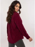 Dámska košeľa DHJ KS 19760.49P bordová - FPrise