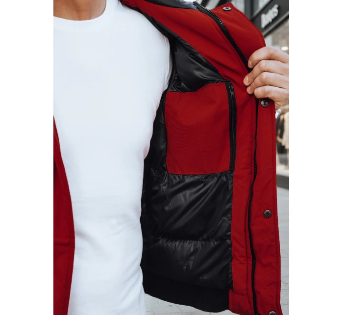 Pánská zimní bunda bordó Dstreet model 21966679 - FashionStreet Pánská zimní bunda bordó Dstreet model 21966679 - FashionStreet