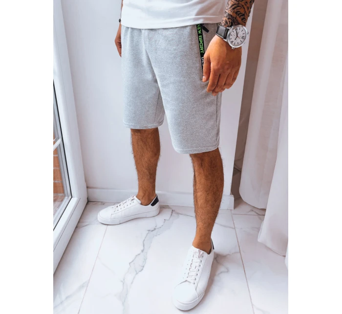 FashionStreet pánske svetlosivé teplákové šortky SX2228