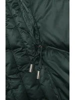 Tmavo zelená dlhá vypasovaná dámska zimná bunda S'west (B8201-10)