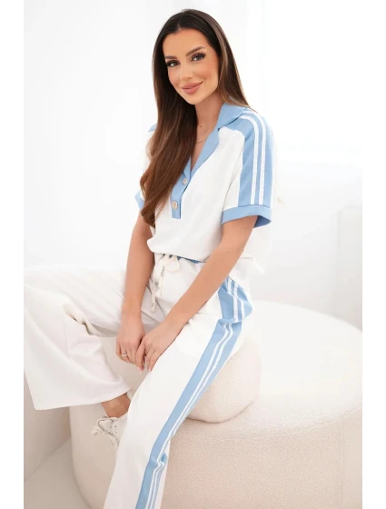 Dámska súprava s polokošeľou a širokými džínsovými nohavicami Butter and denim