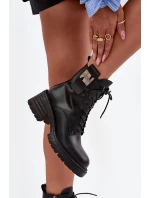 Kožené dámské workery na s ozdobným detailem bordó model 21713665 - Artiker Kožené dámské workery na s ozdobným detailem bordó model 21713665 - Artiker