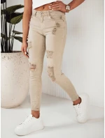Dámské džínové kalhoty dark beige Dstreet model 21972764 - FashionStreet