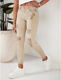 Dámské džínové kalhoty dark beige Dstreet model 21972764 - FashionStreet