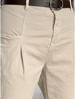 Dámske bavlnené nohavice CHINOSKA light beige FashionStreet UY2557