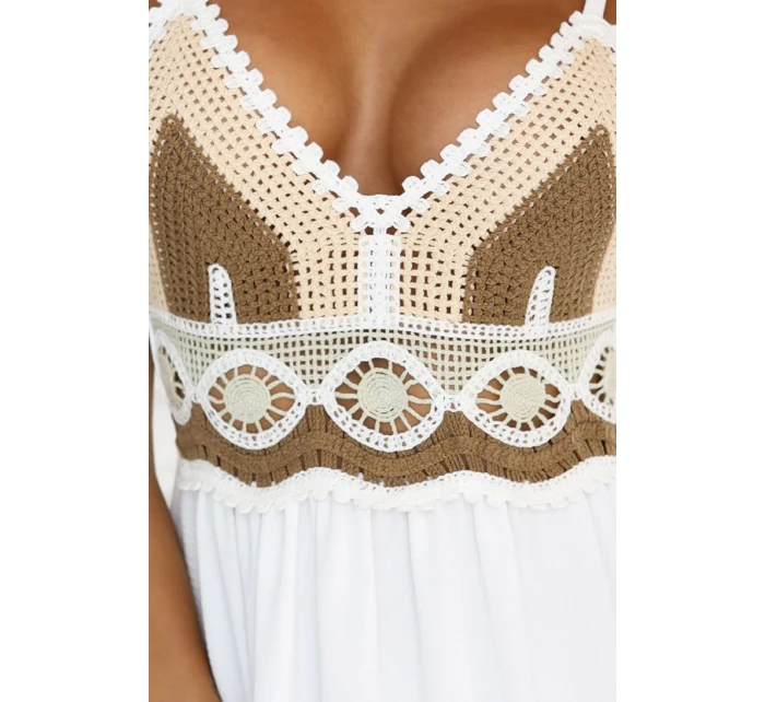 Dlouhé šaty bez ramínek s boho model 21212552 - numoco basic Dlouhé šaty bez ramínek s boho model 21212552 - numoco basic