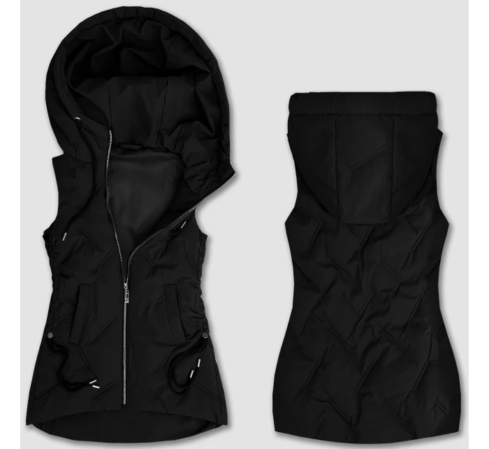 Čierna dámska vesta so šnúrkou S'West (B8381-1)