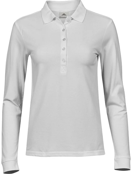 Tee Jays TJ 146 Dámske luxusné elastické polo tričko z piké 18.0146 biele Tee Jays TJ 146 Dámske luxusné elastické polo tričko z piké 18.0146 biele