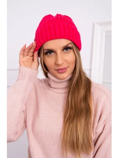 Čiapka s rolovaním Magda K293 fuchsiová