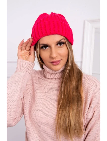 Čiapka s rolovaním Magda K293 fuchsiová