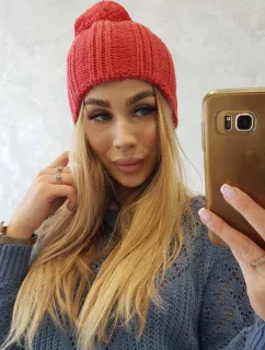 Fleecová čepice  červená model 18751435 - K-Fashion