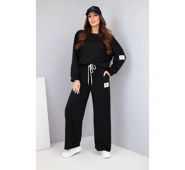 Dámsky set maslová mikina + nohavice čierna Dámsky set maslová mikina + nohavice čierna