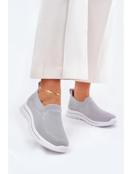 Dámské Textilní Tenisky Šedé model 21689117 - EVENTO Dámské Textilní Tenisky Šedé model 21689117 - EVENTO