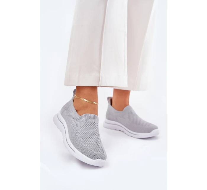 Dámské Textilní Tenisky Šedé model 21689117 - EVENTO Dámské Textilní Tenisky Šedé model 21689117 - EVENTO