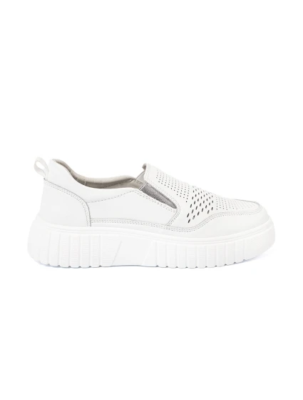 Štýlové biele dámske topánky na platforme Štýlové biele dámske topánky na platforme