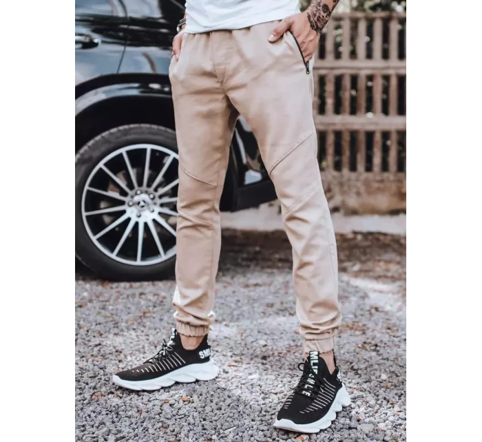 Pánské kalhoty jogger béžové Dstreet model 21963327 - FashionStreet