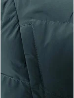 Tmavě zelená zimní bunda s kapucí model 21246079 - LHD