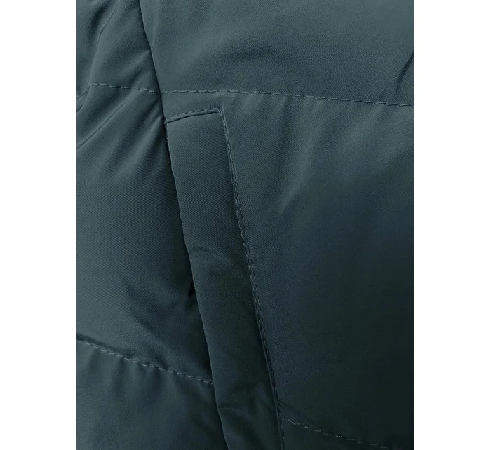 Tmavě zelená zimní bunda s kapucí model 21246079 - LHD