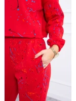 Izolovaná sada s farebnou potlačou červená Izolovaná sada s farebnou potlačou červená