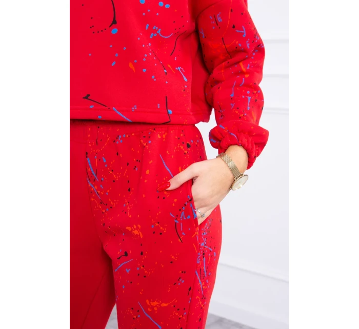 Izolovaná sada s farebnou potlačou červená Izolovaná sada s farebnou potlačou červená