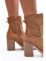 Dámské síťované boty na podpatku Camel Lewski model 21636597 - Boto