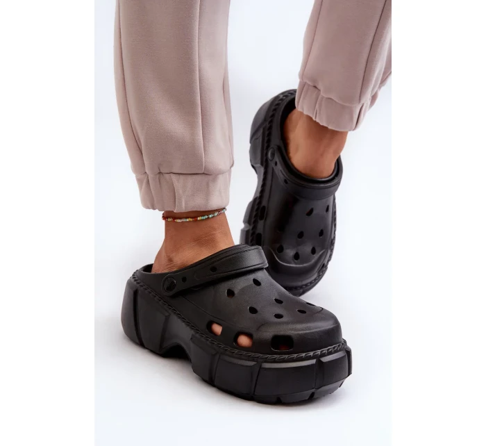 Dámske penové papuče na pevnej podrážke čierne Witima Dámske penové papuče na pevnej podrážke čierne Witima