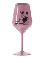 NERUŠŠŠ - světle růžová nerozbitná sklenice na víno 470 ml